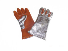 Leather Glove w/ Alum. Rayon Back